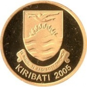 Аверс монеты Кирибати, 10 долларов, 2005, Остров Рождества