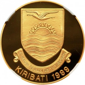 Аверс монеты Кирибати, 100 долларов, 1999, Остров Рождества
