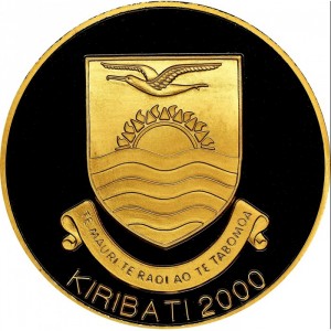 Аверс монеты Кирибати, 200 долларов, 2000, Остров Рождества