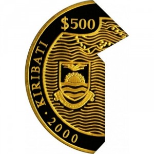 Аверс монеты Кирибати, 500 долларов, 2000, Война и мир