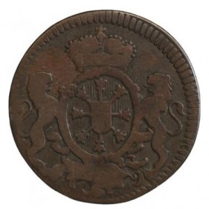 Аверс монеты Клеве, 1 дуит, 1749-1750