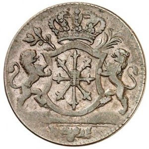 Аверс монеты Клеве, ¼ штюбера, 1753-1755
