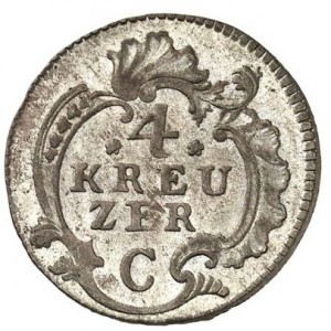 Реверс монеты Клеве, 4 крейцера, 1754-1755