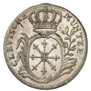 Аверс монеты Клеве, 2 штюбера, 1751-1756
