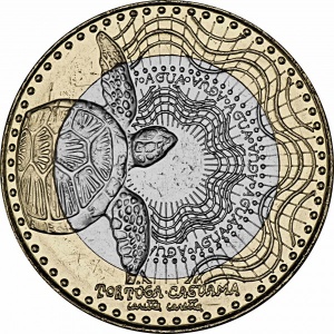 Реверс монеты Колумбия, 1000 песо, 2012-2025