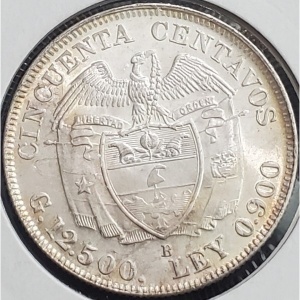 Реверс монеты Колумбия, 50 сентаво, 1912-1933