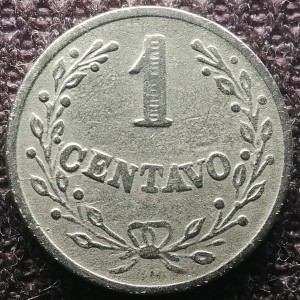Реверс монеты Колумбия, 1 сентаво, 1921