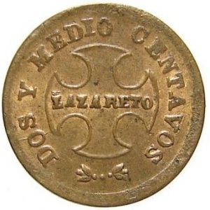 Аверс монеты Колумбия, 2½ сентаво, 1901