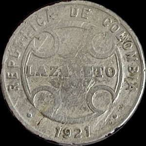 Аверс монеты Колумбия, 5 сентаво, 1921
