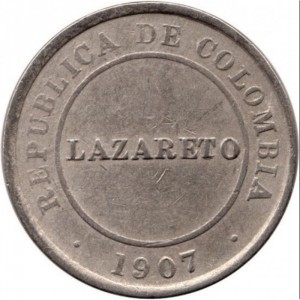 Аверс монеты Колумбия, 10 песо (papel moneda), 1907