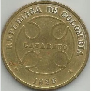 Аверс монеты Колумбия, 50 сентаво, 1928