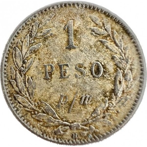 Реверс монеты Колумбия, 1 песо (papel moneda), 1907-1916