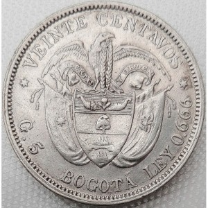 Реверс монеты Колумбия, 20 сентаво, 1897