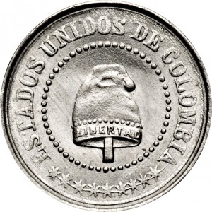 Аверс монеты Колумбия, 2½ сентаво, 1881