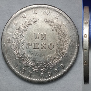 Реверс монеты Колумбия, 1 песо, 1859-1861