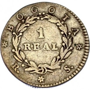 Реверс монеты Колумбия, 1 реал, 1837-1846