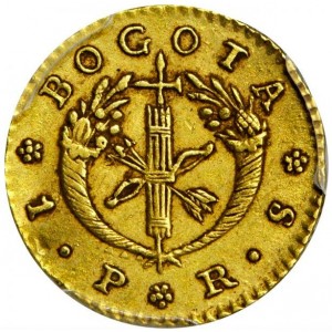 Реверс монеты Колумбия, 1 песо, 1825-1836