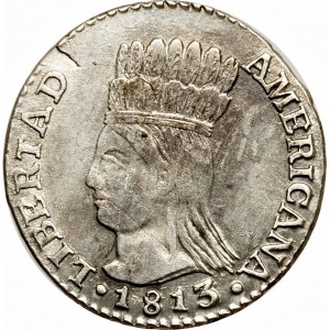 Аверс монеты Колумбия, 1 реал, 1813-1816