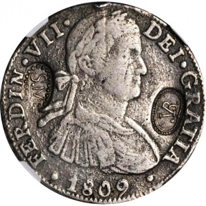 Аверс монеты Колумбия, 8 реалов, 1809-1810
