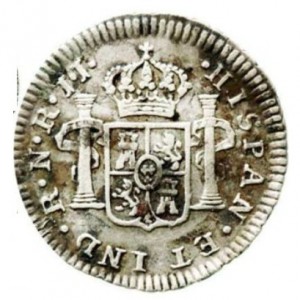 Реверс монеты Колумбия, ½ реала, 1792-1801