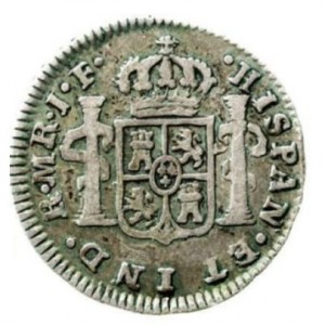 Реверс монеты Колумбия, ½ реала, 1810-1818