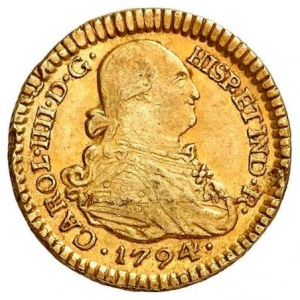 Аверс монеты Колумбия, 1 эскудо, 1792-1808