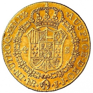 Реверс монеты Колумбия, 4 эскудо, 1792-1807