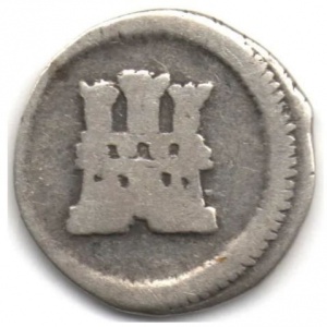 Реверс монеты Колумбия, ¼ реала, 1756