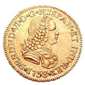 Аверс монеты Колумбия, 1 эскудо, 1756-1759
