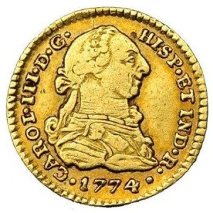 Аверс монеты Колумбия, 1 эскудо, 1772-1784