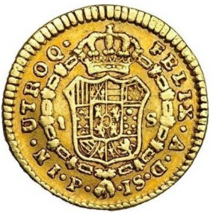 Реверс монеты Колумбия, 1 эскудо, 1772-1784