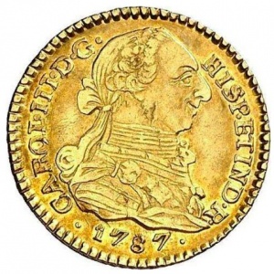 Аверс монеты Колумбия, 1 эскудо, 1785-1789