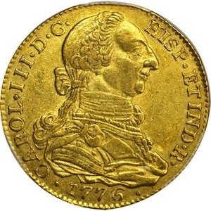 Аверс монеты Колумбия, 4 эскудо, 1769-1779