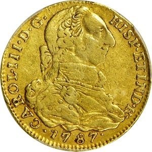 Аверс монеты Колумбия, 4 эскудо, 1787