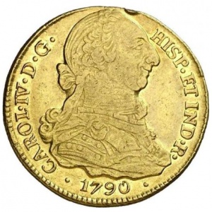 Аверс монеты Колумбия, 4 эскудо, 1789-1790