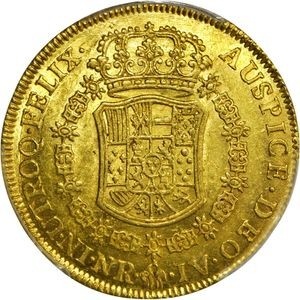 Реверс монеты Колумбия, 8 эскудо, 1762-1771