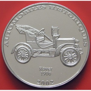 Реверс монеты Конго - ДРК, 10 франков, 2002, Rover 1906