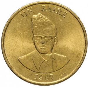 Аверс монеты Конго - ДРК, 1 заир, 1987