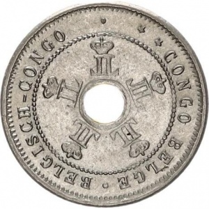 Аверс монеты Конго - ДРК, 5 сантимов, 1909