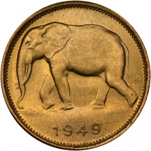 Реверс монеты Конго - ДРК, 1 франк, 1944-1949