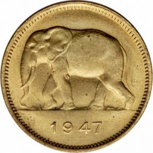 Реверс монеты Конго - ДРК, 2 франка, 1946-1947