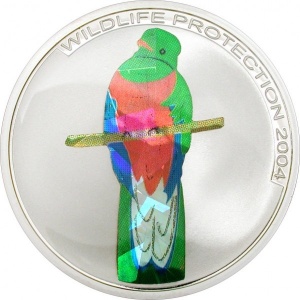 Реверс монеты Конго - ДРК, 5 франков, 2004, Охрана окружающей среды - Квезаль