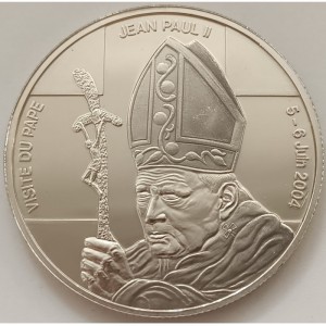Реверс монеты Конго - ДРК, 5 франков, 2004, 103-й Папский визит - Швейцария