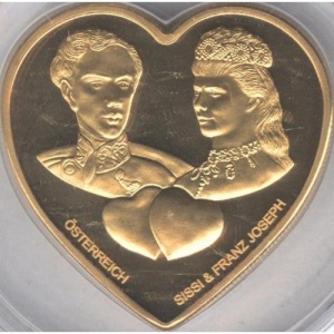 Реверс монеты Конго - ДРК, 5 франков, 2005, Франц Иосиф I и Сиси