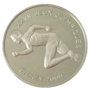 Реверс монеты Конго - ДРК, 10 франков, 2000, XXVII летние Олимпийские Игры, Сидней 2000 /Бег/