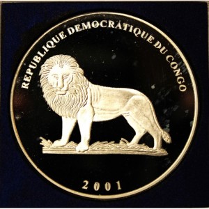 Аверс монеты Конго - ДРК, 10 франков, 2001, Исторические корабли - Катти Сарк