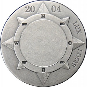 Реверс монеты Конго - ДРК, 10 франков, 2004, Компас