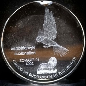 Реверс монеты Конго - ДРК, 10 франков, 2004, Корелла