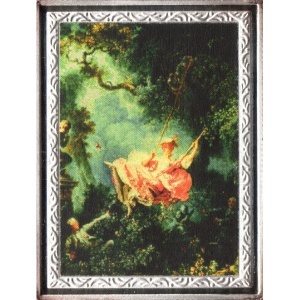 Реверс монеты Конго - ДРК, 10 франков, 2007, Качели. Жан-Оноре Фрагонар