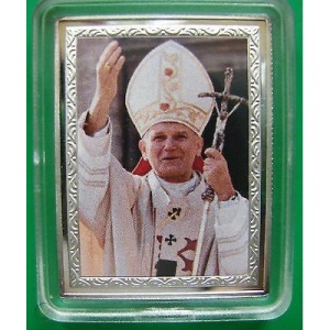 Реверс монеты Конго - ДРК, 10 франков, 2007, Иоанн Павел II /белая одежда, вертикальное фото/